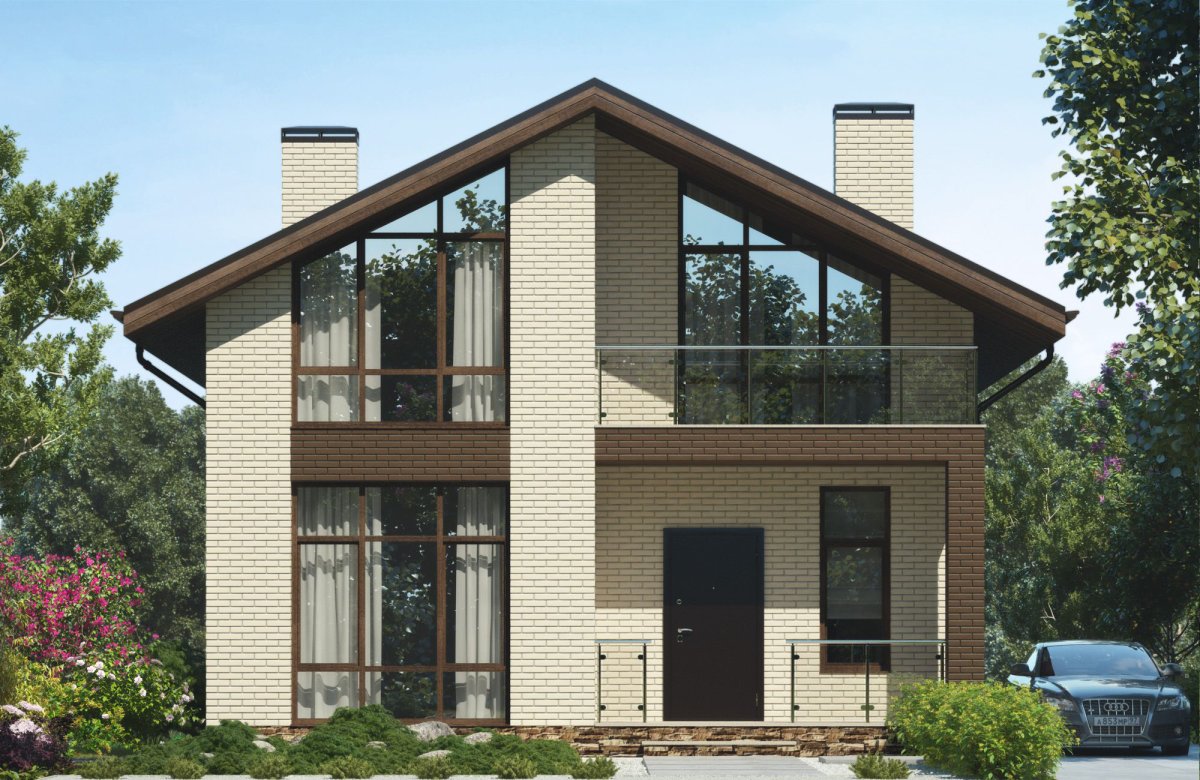 Дом с балконом