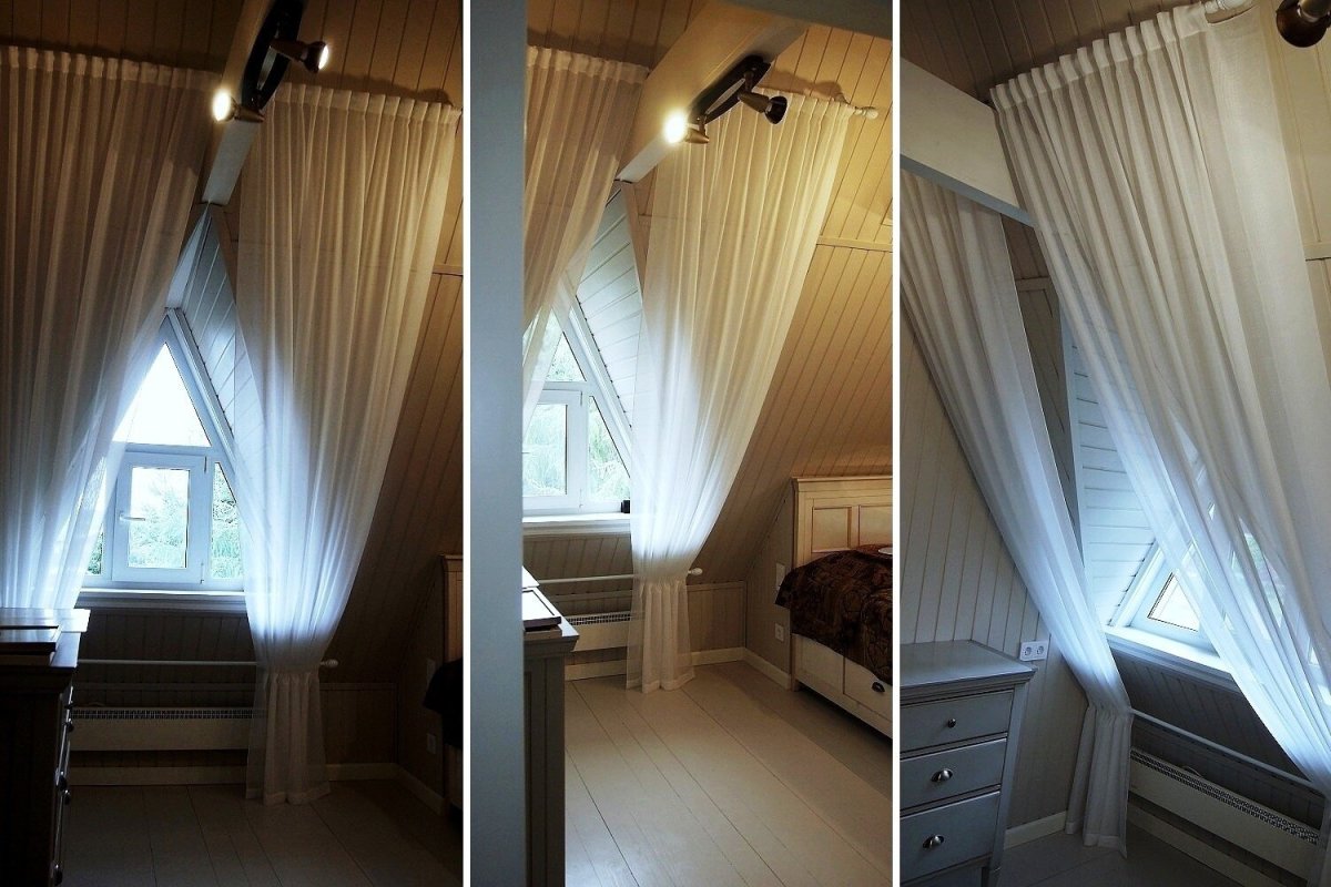 Тюль на мансардное окно