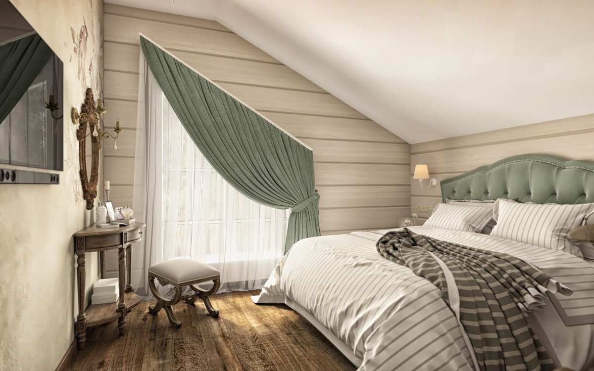 Спальня на мансарде