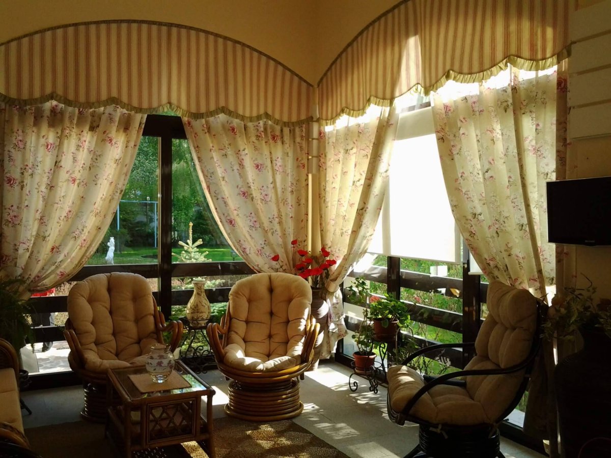 Занавески на веранду