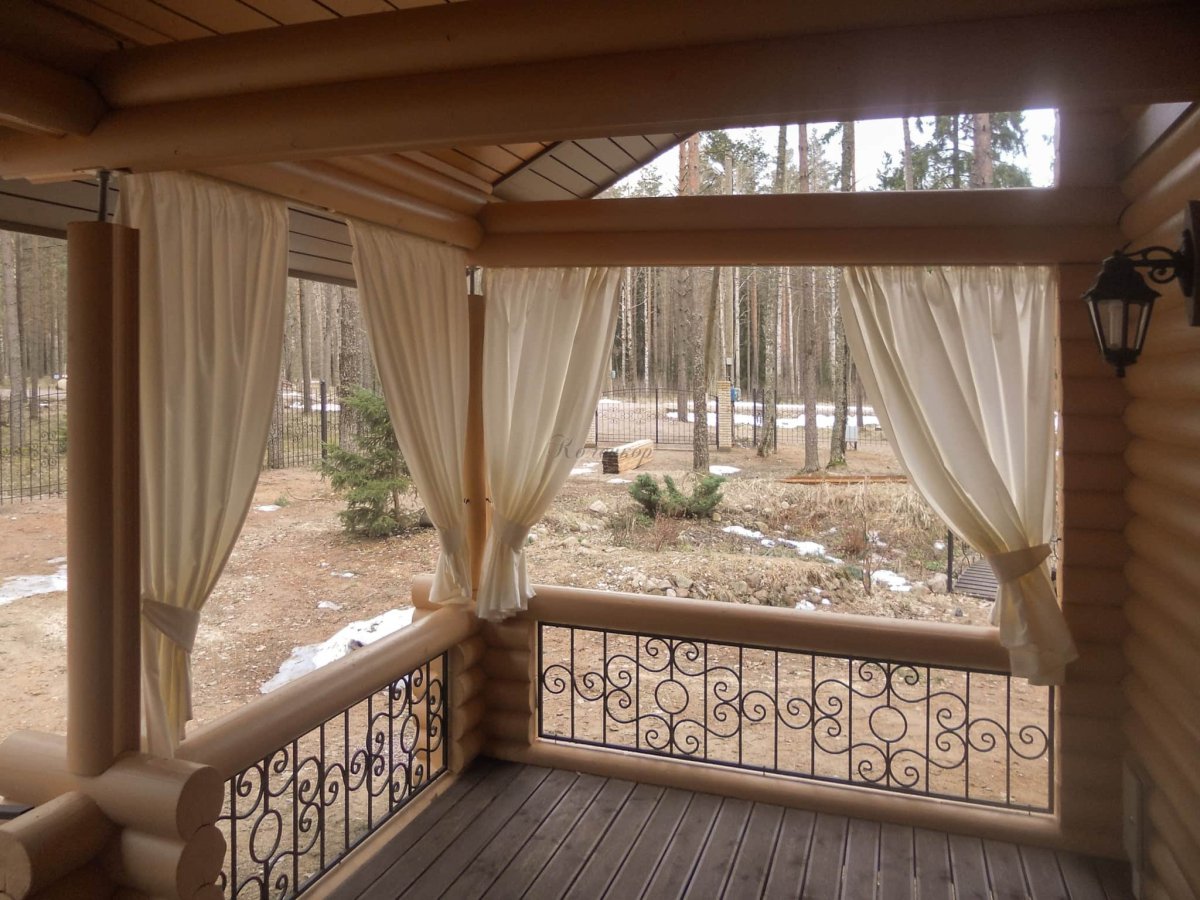 Тюль на веранду дачи