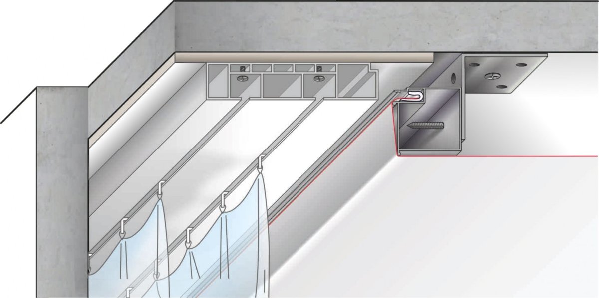 БП 40 профиль для натяжных потолков