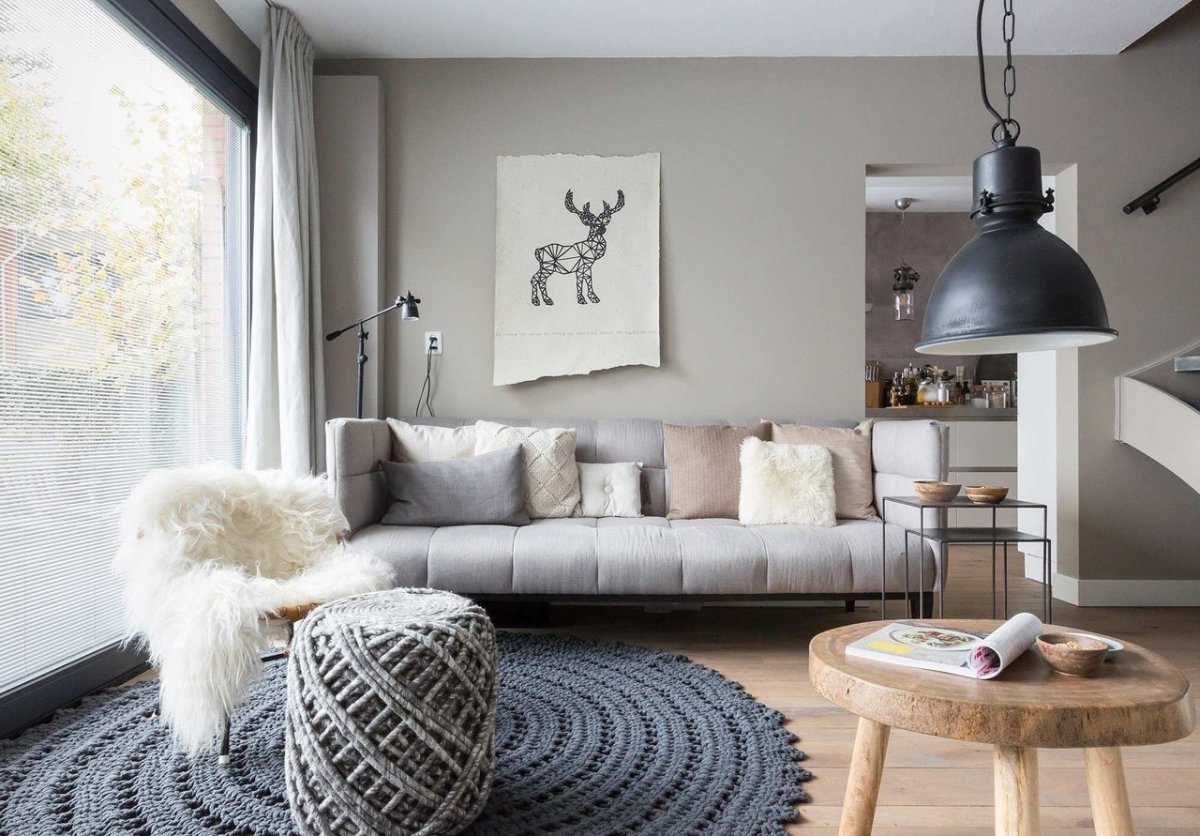 Гостиная Скандинавский стиль хюгге