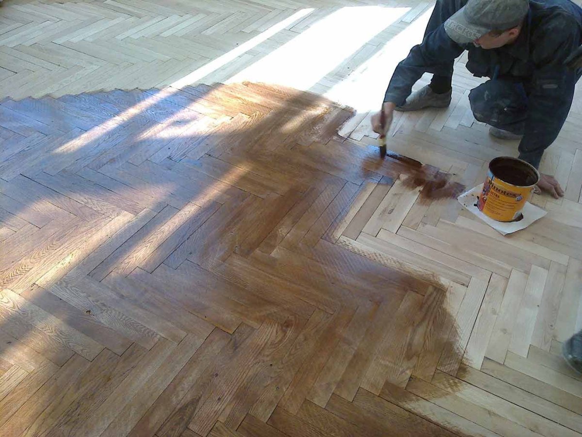 Тонирование паркета