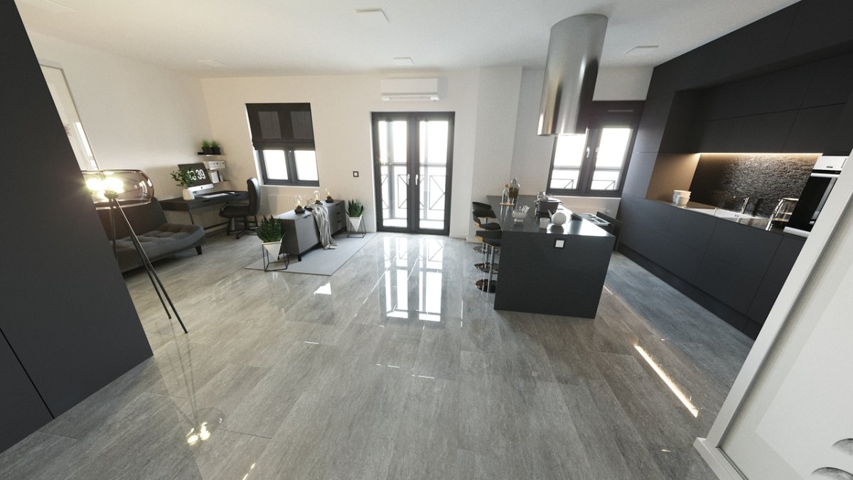 Черный ламинат