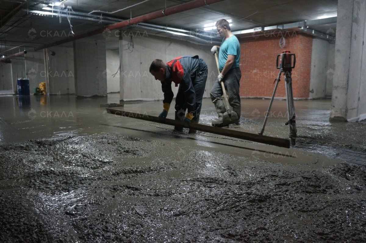 Бетонные полы с топпингом