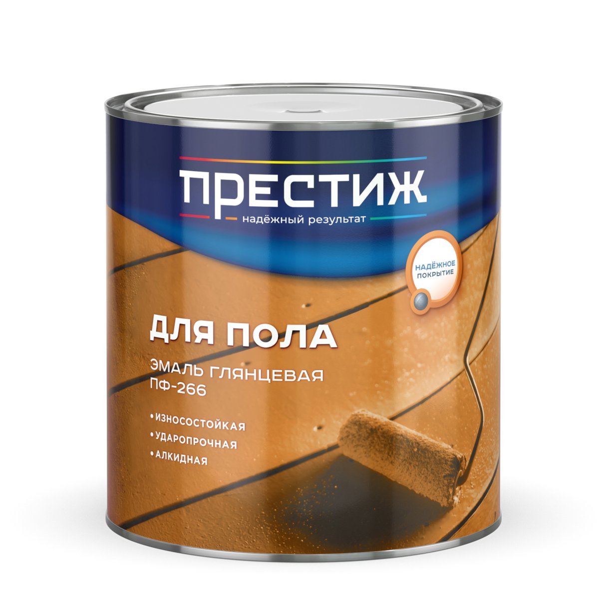 Престиж эмаль ПФ 266 желто-коричневая 1.9 кг 1/6