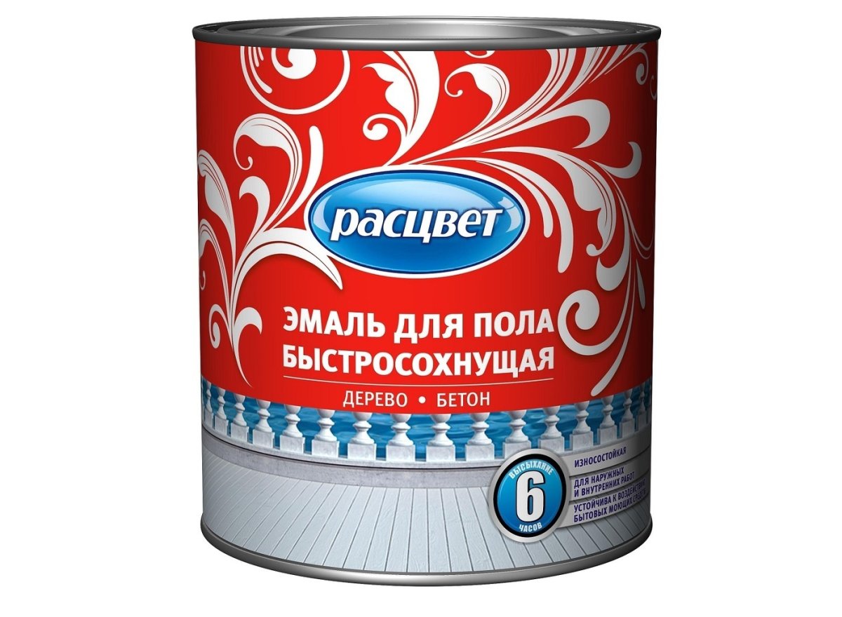 Эмаль для бетонных полов "Расцвет" желто-коричневая 0,9кг