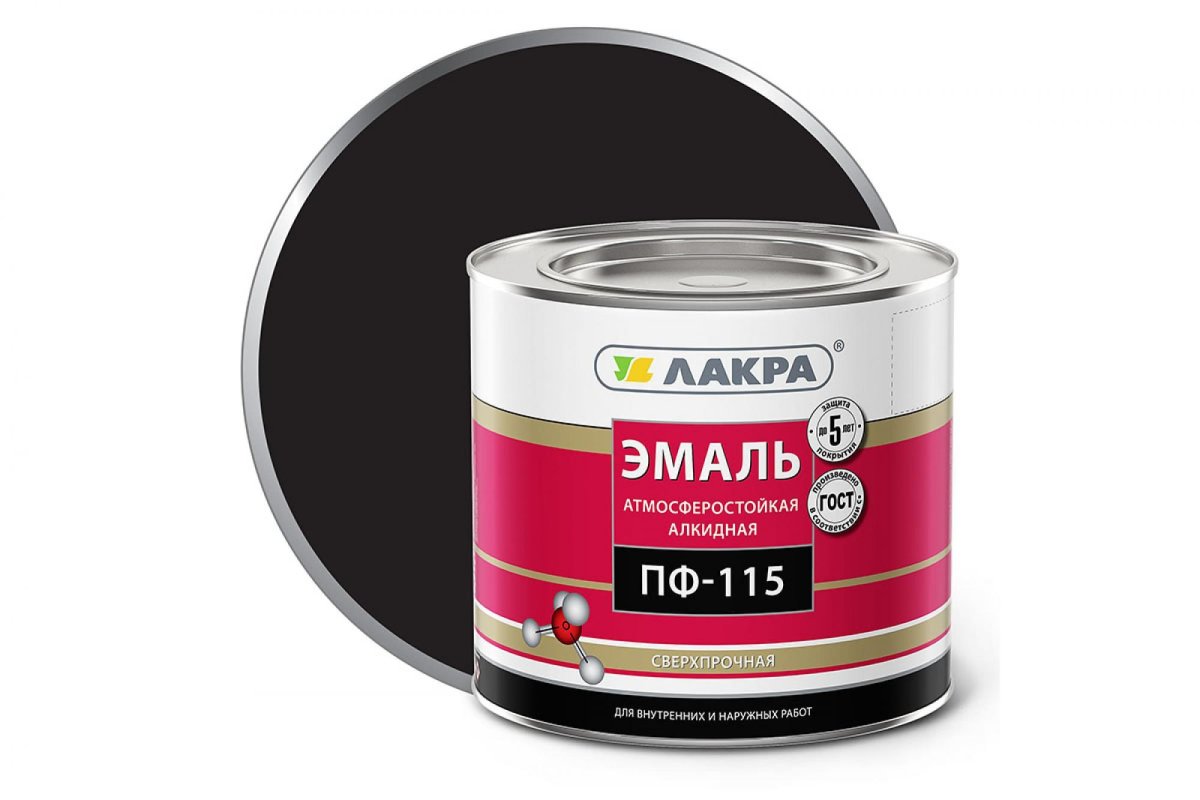 Эмаль Лакра ПФ-115 белый 1,9кг