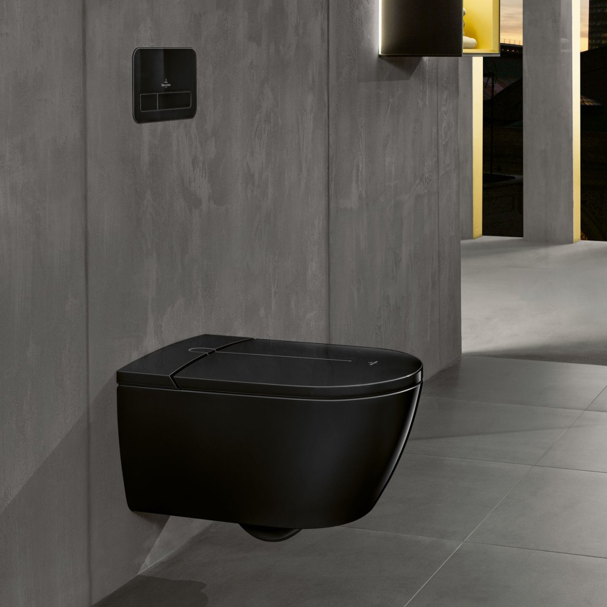 Черный унитаз Villeroy Boch