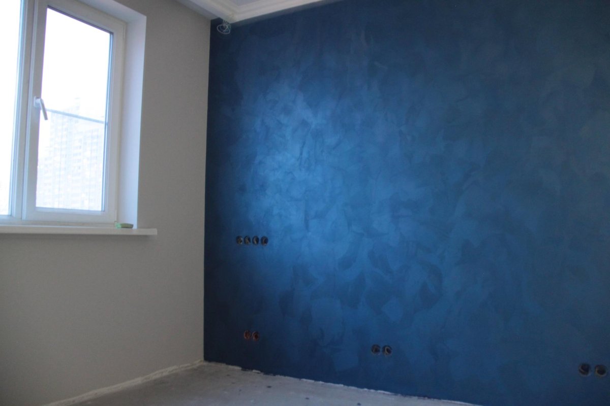 Темно синяя декоративная штукатурка