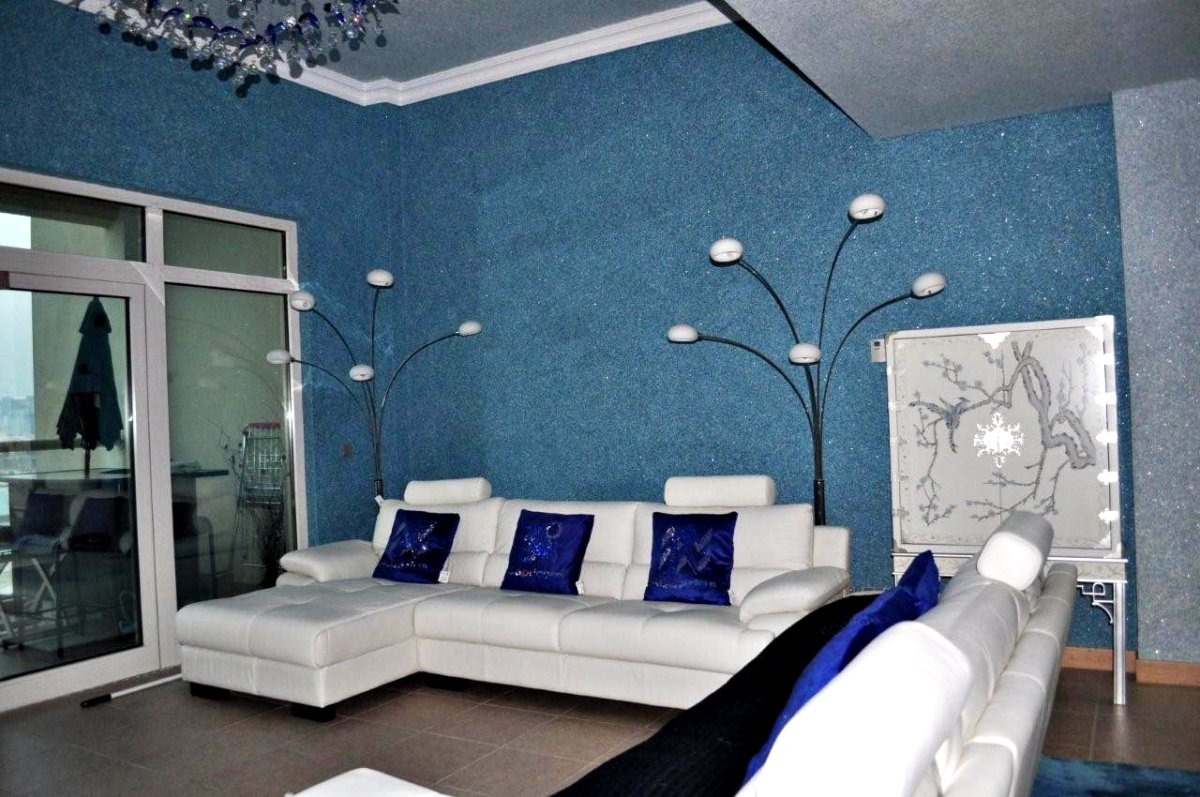 Жидкие обои в интерьере