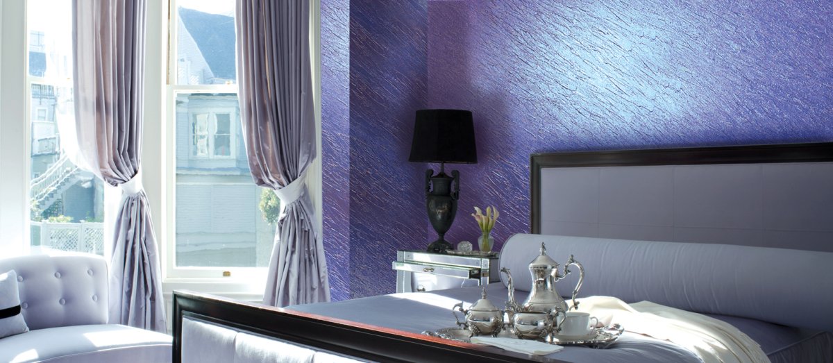 Фактурная штукатурка в интерьере