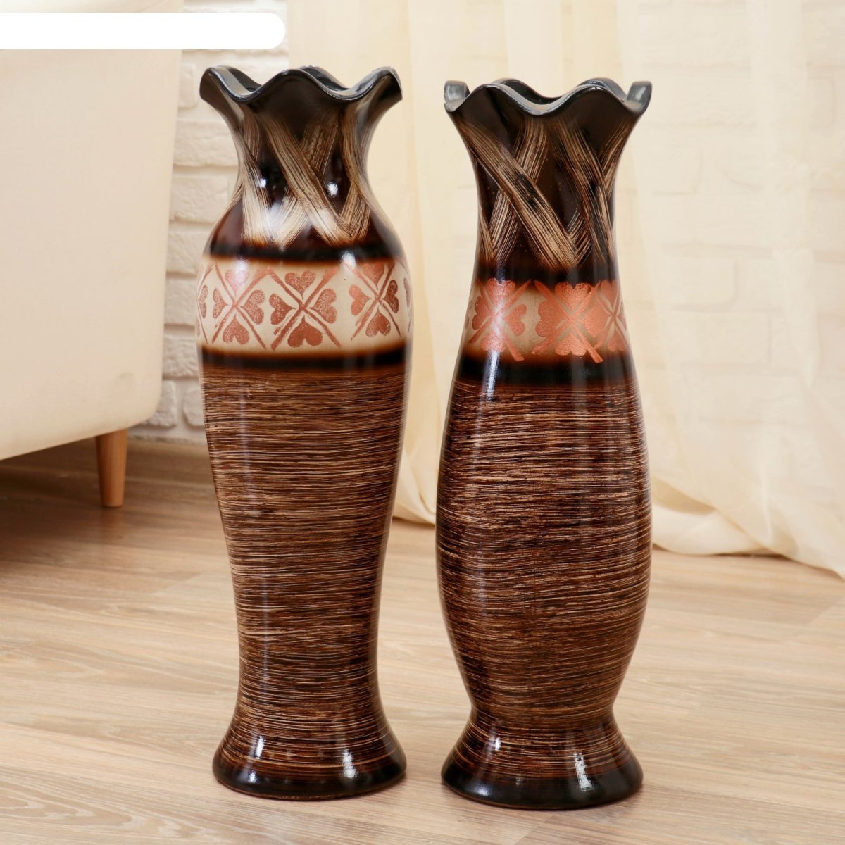 Вазы напольные высокие керамические