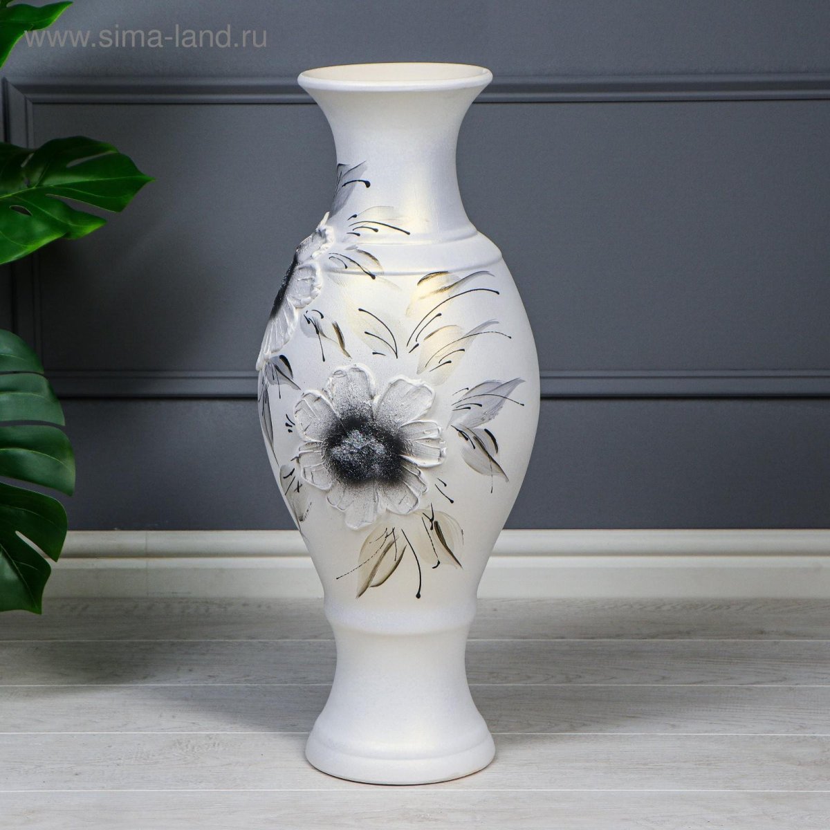 Ваза под срезку d20;h42,5см черный 12шт/уп м6433