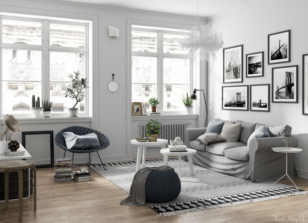 Модный серый цвет в интерьере