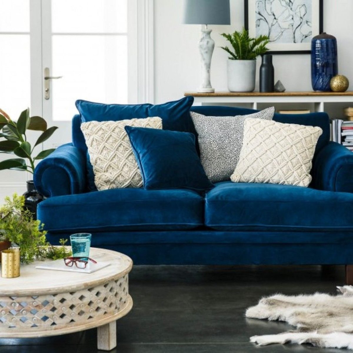 Синяя мебель в интерьере