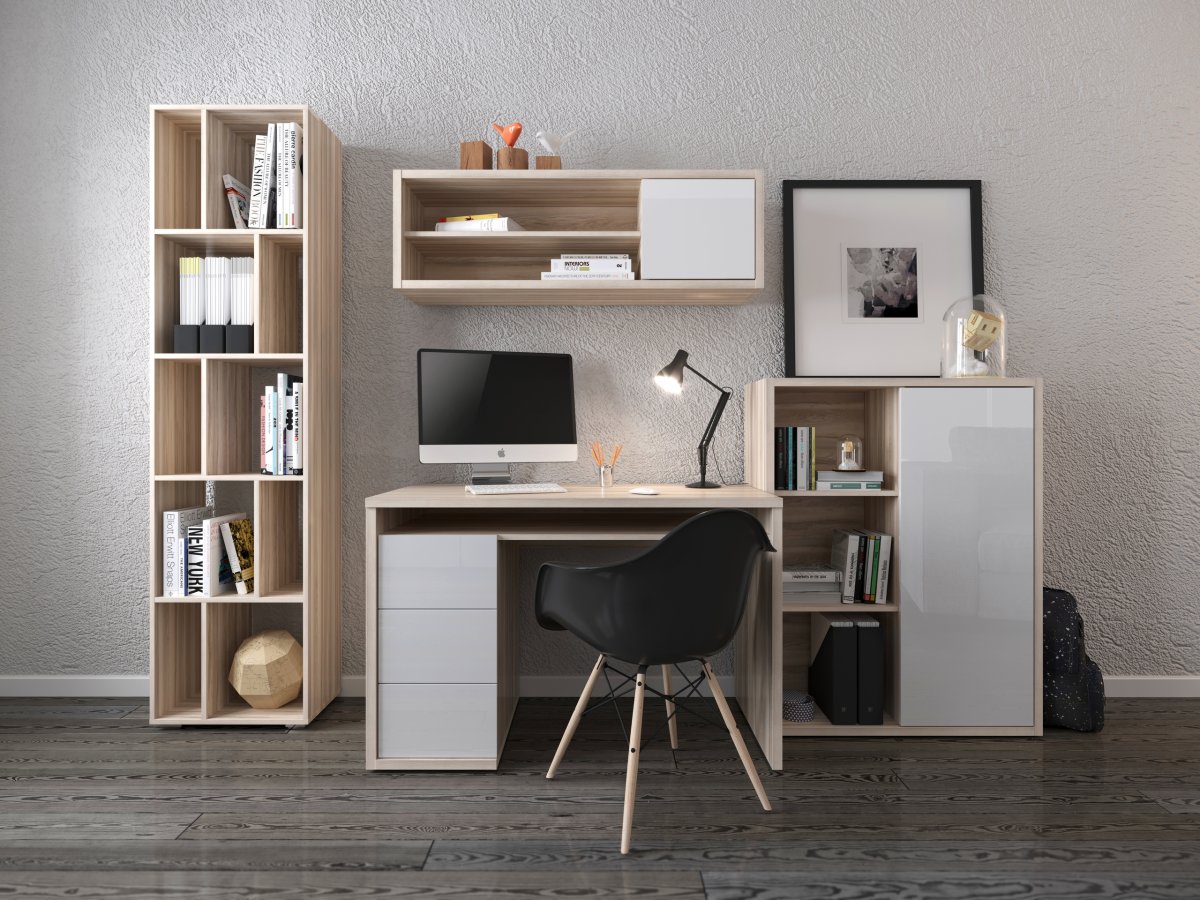 Компьютерный стол со стеллажом