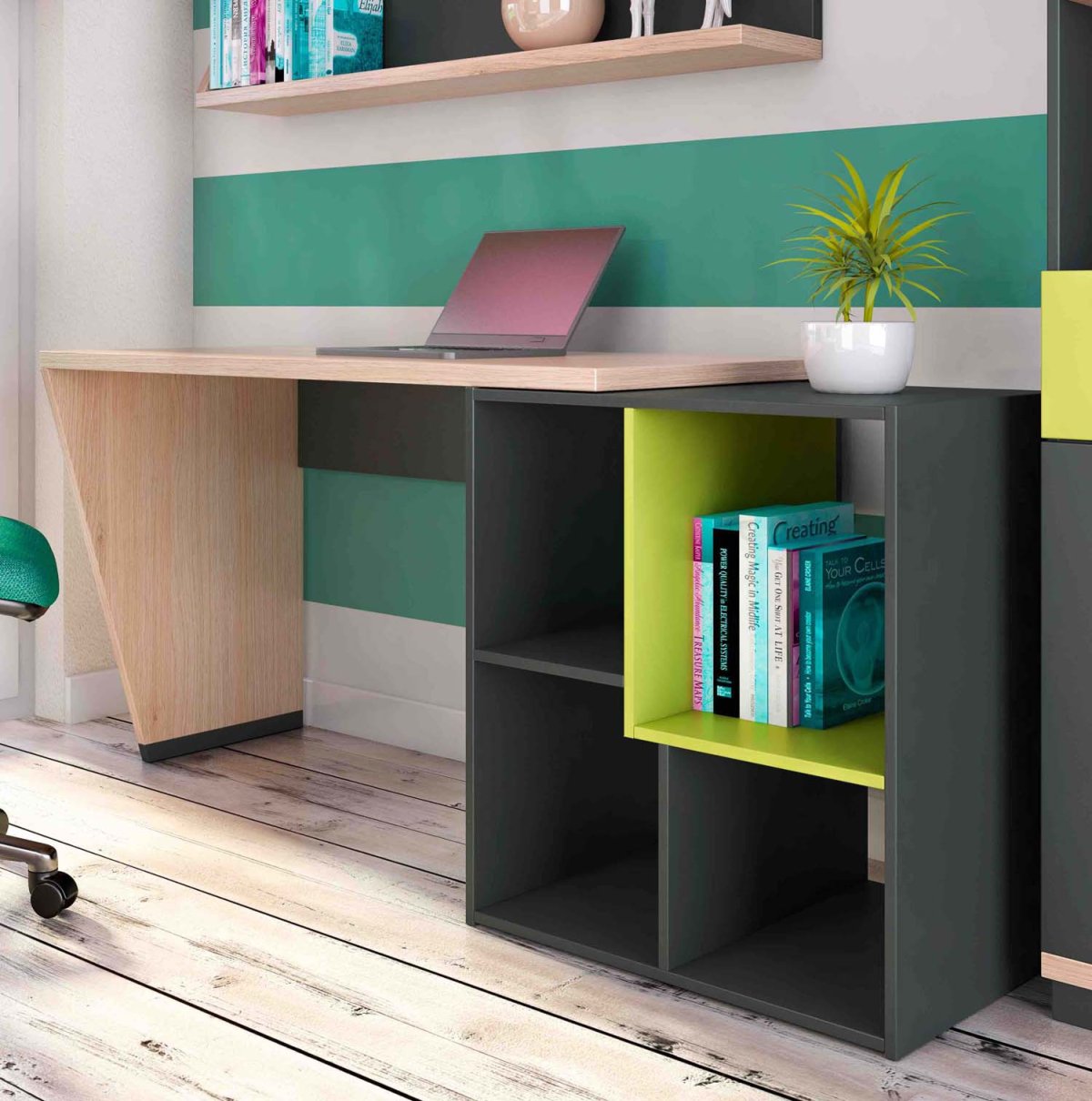 Школьный стол с полками