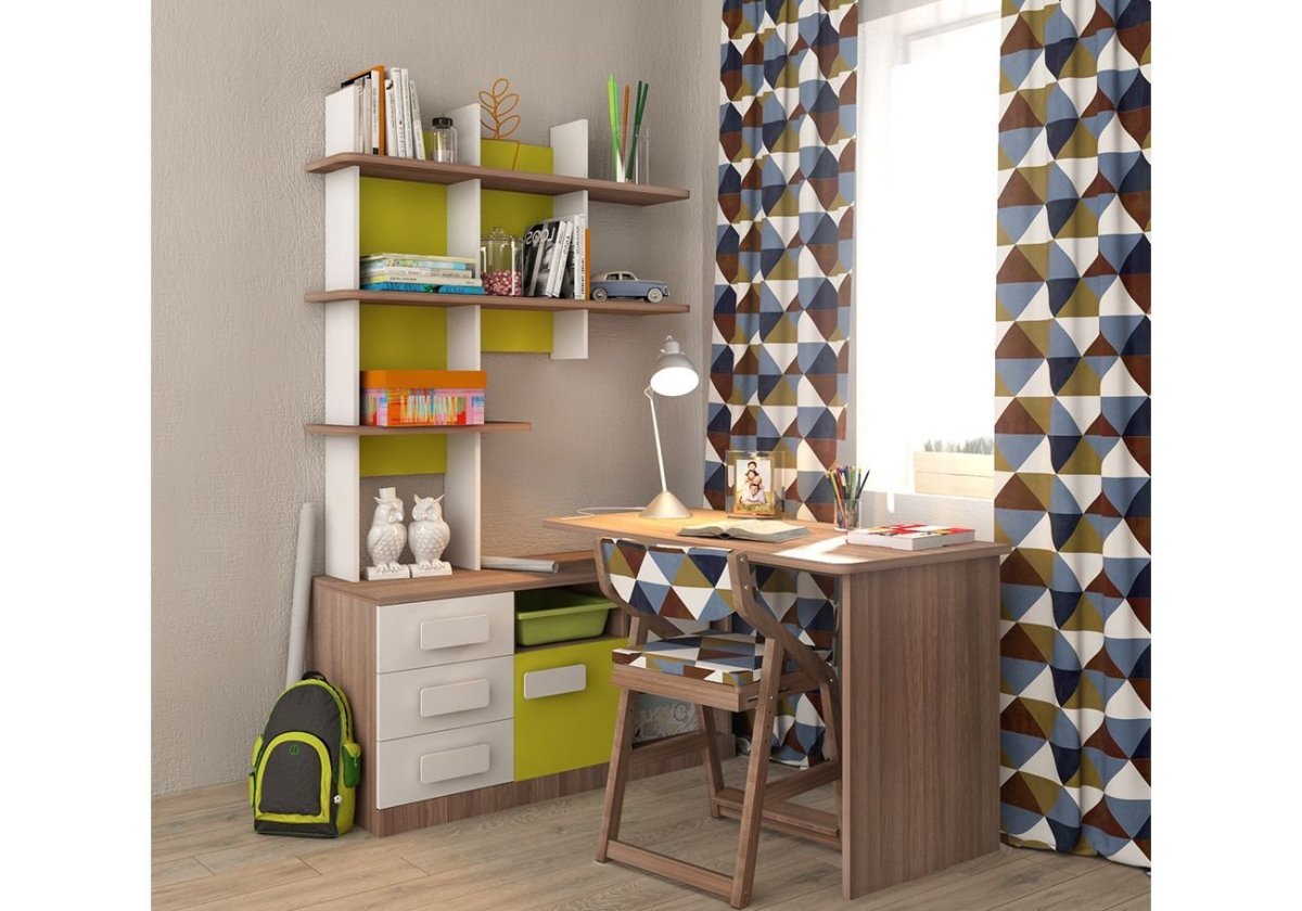 Детский стол с полками для школьника