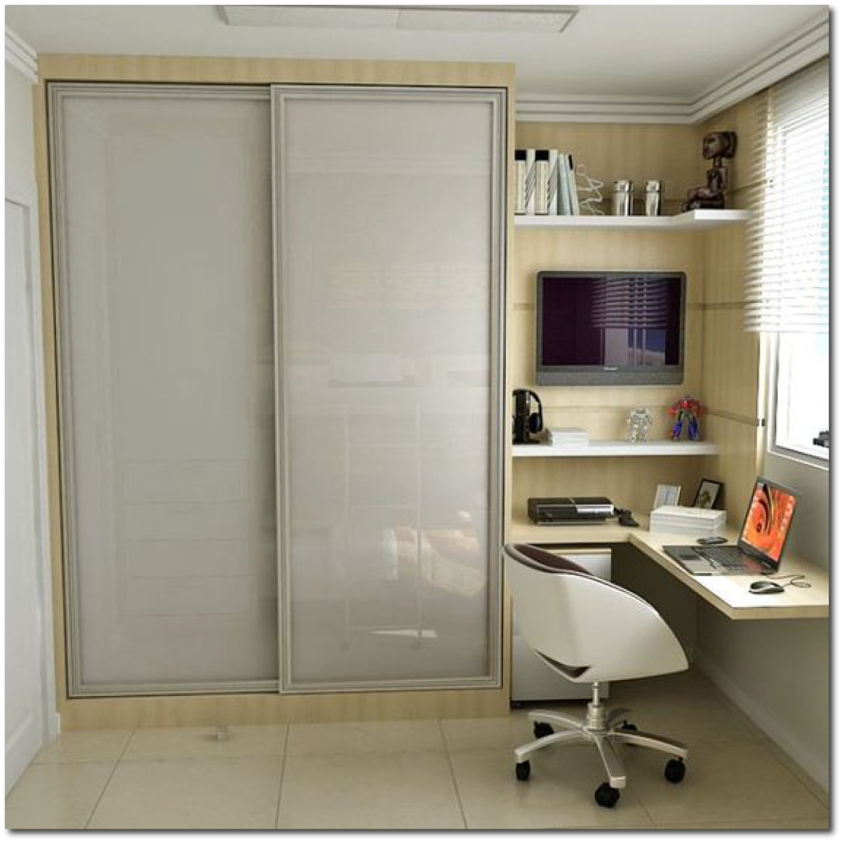 Рабочее место в шкафу-купе