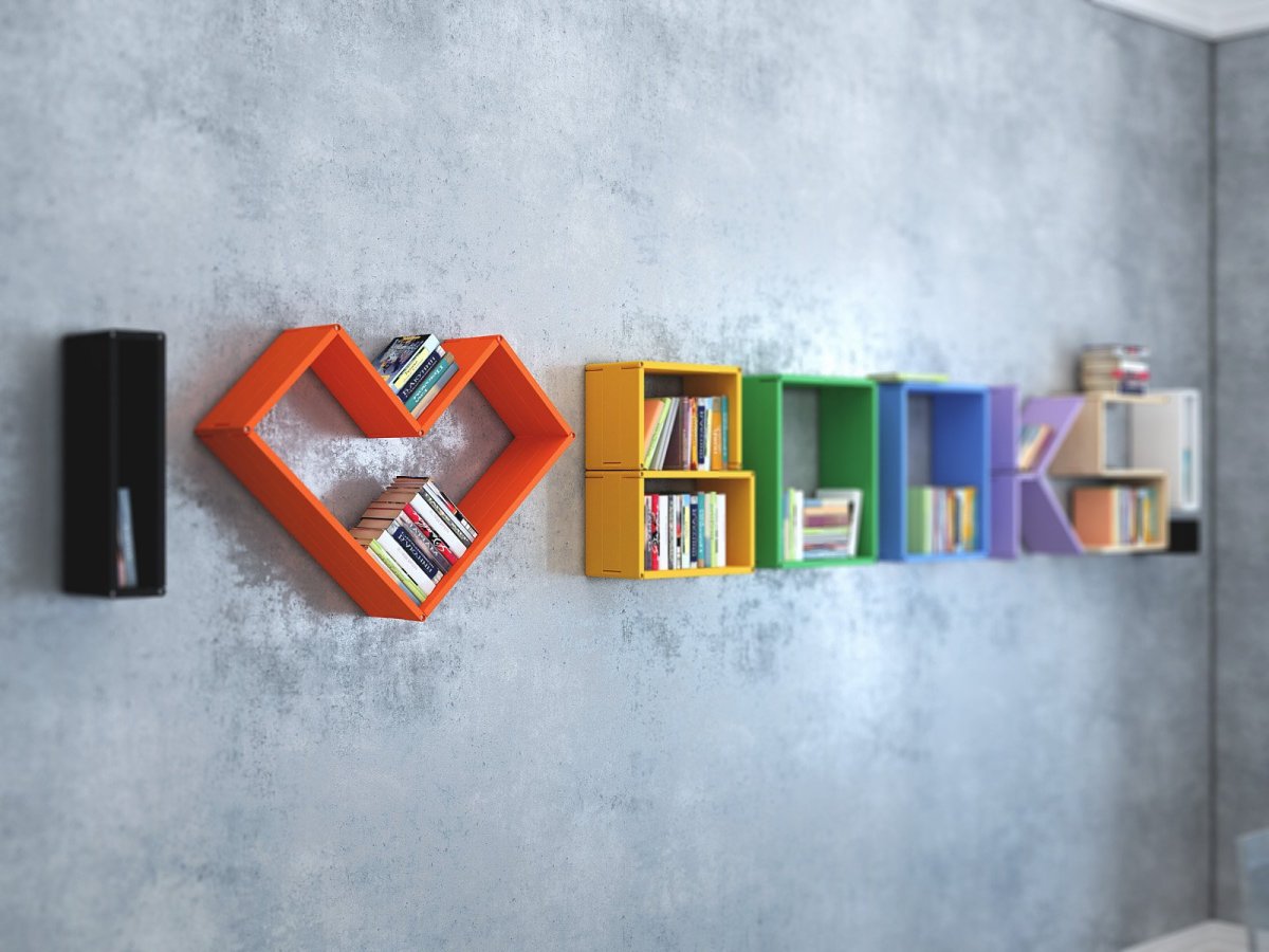 Оригинальная книжная полка