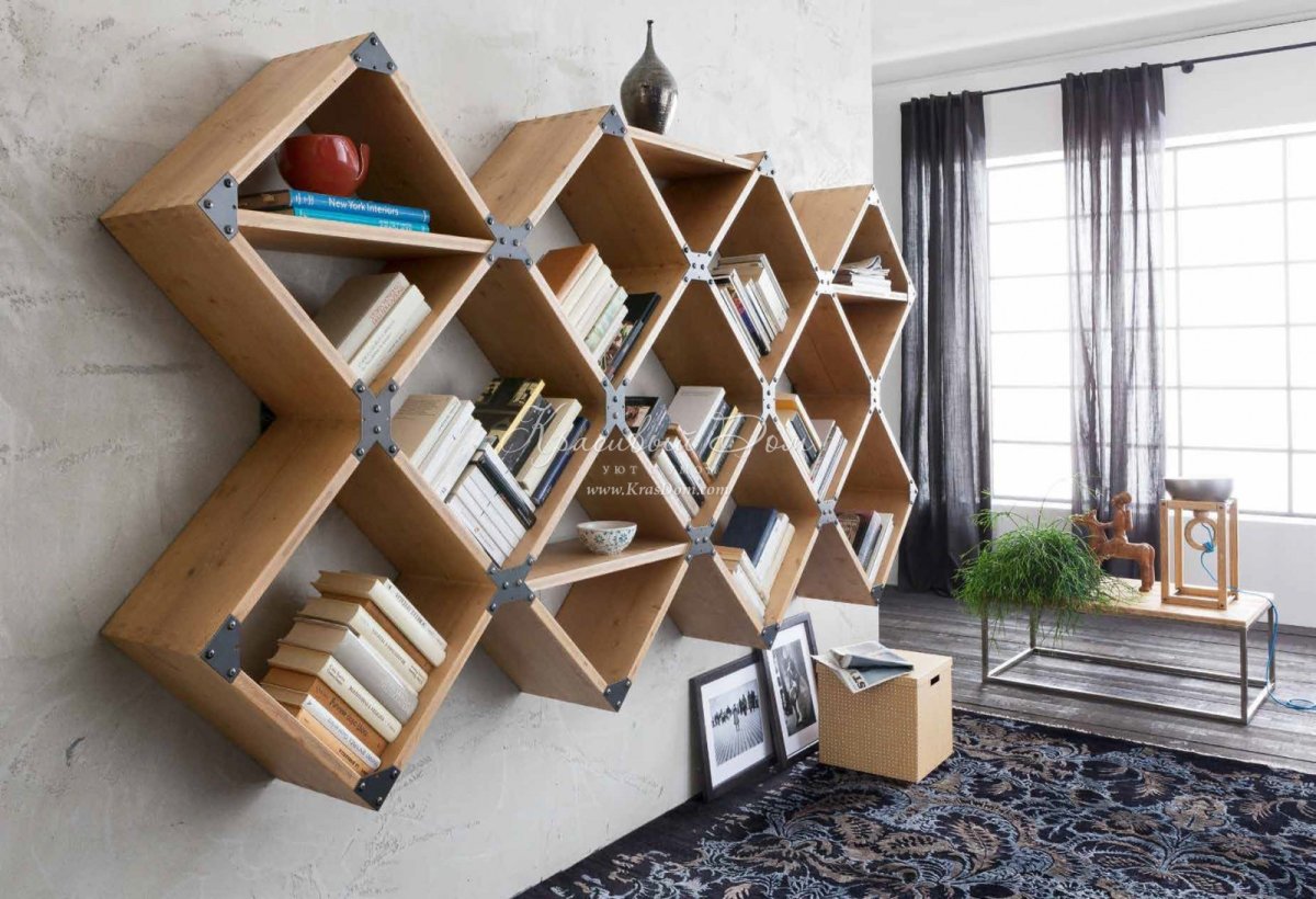 Стеллаж необычной формы