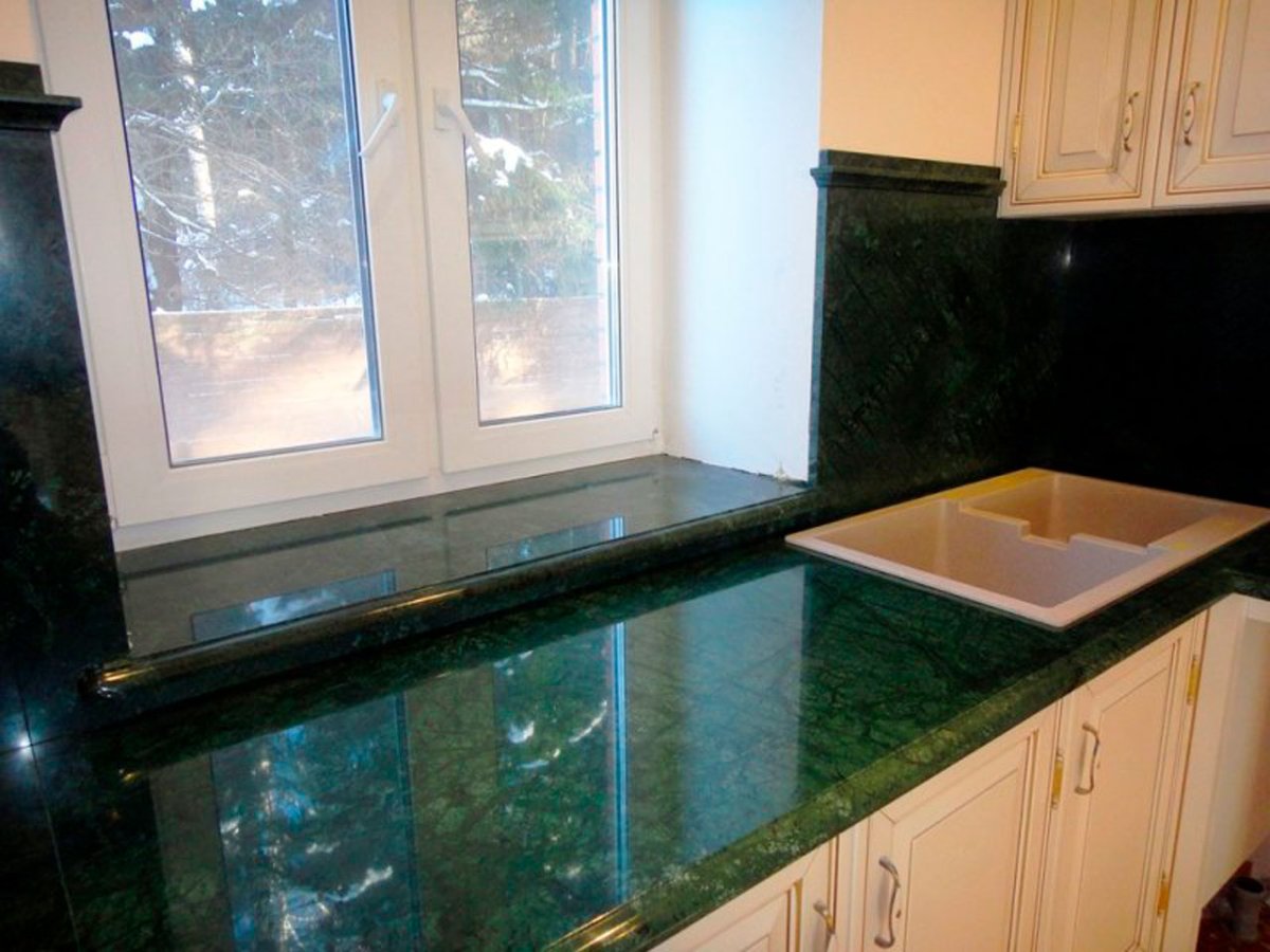 Мрамор Верде Гватемала столешница