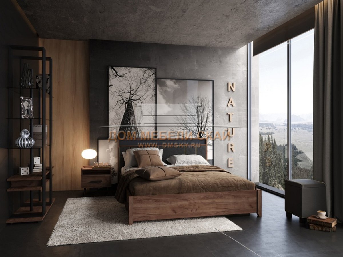 Кровать лофт 160 дуб Кельтик