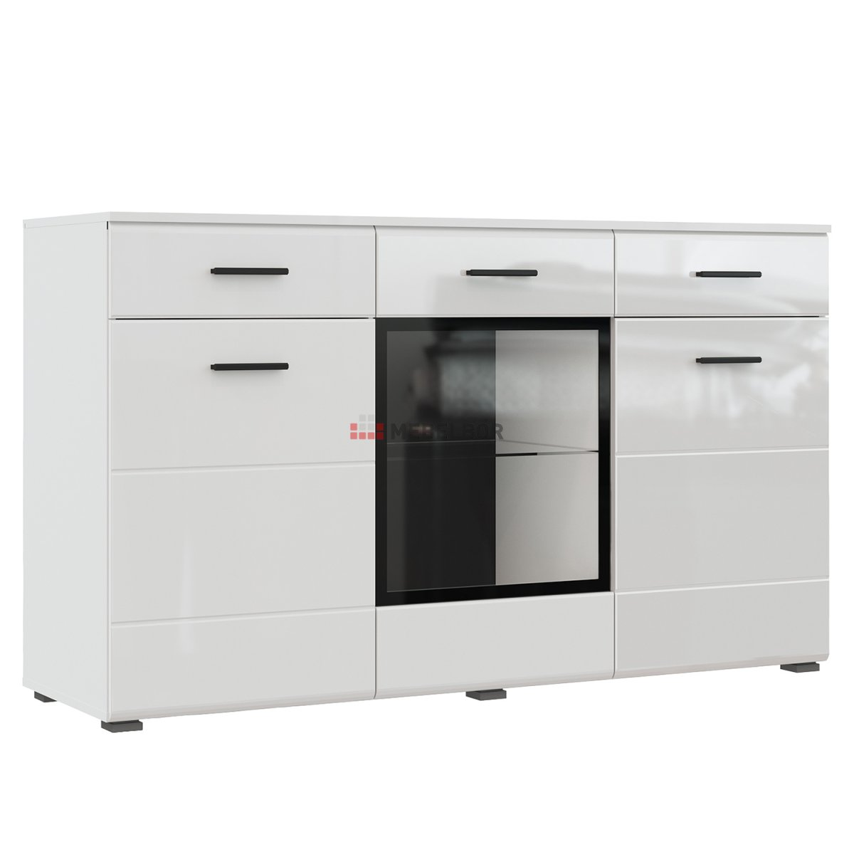 Комод Глосс белый / белый глянец