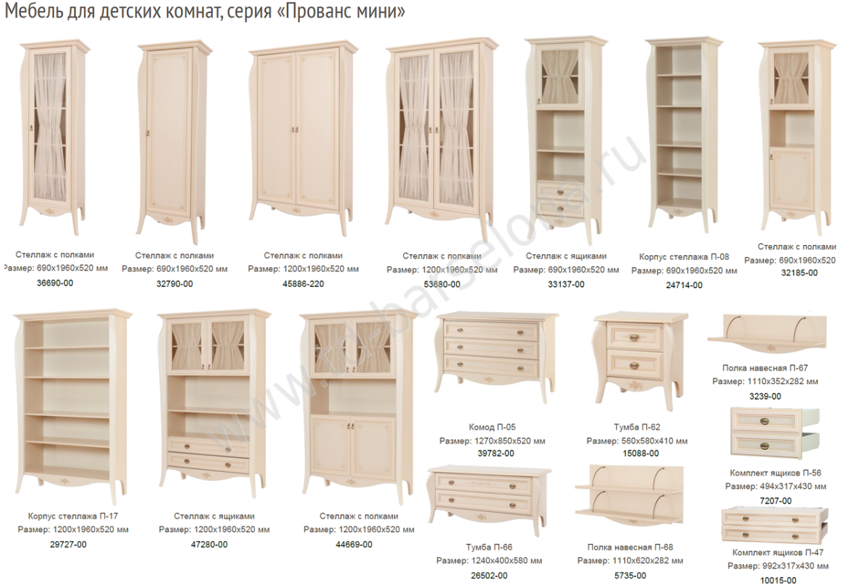 Фабрика Pragmatika детская мебель Прованс