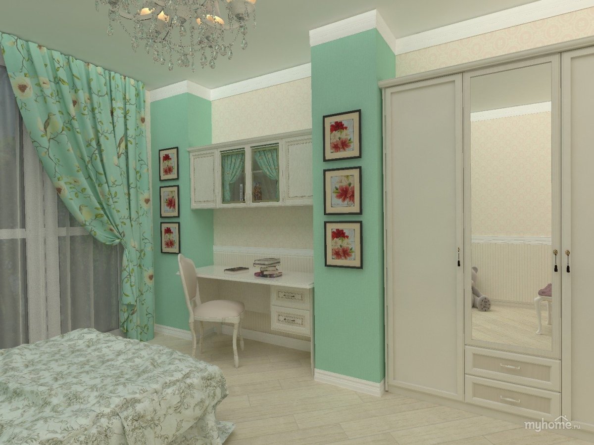 Детская Прованс зеленый море