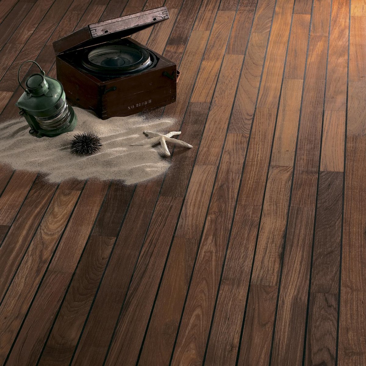 Массивная доска тик с герметиком