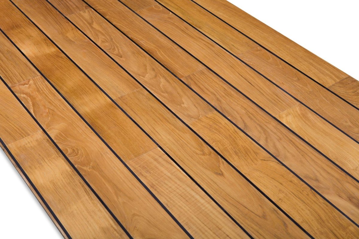 Массивная доска тик с герметиком