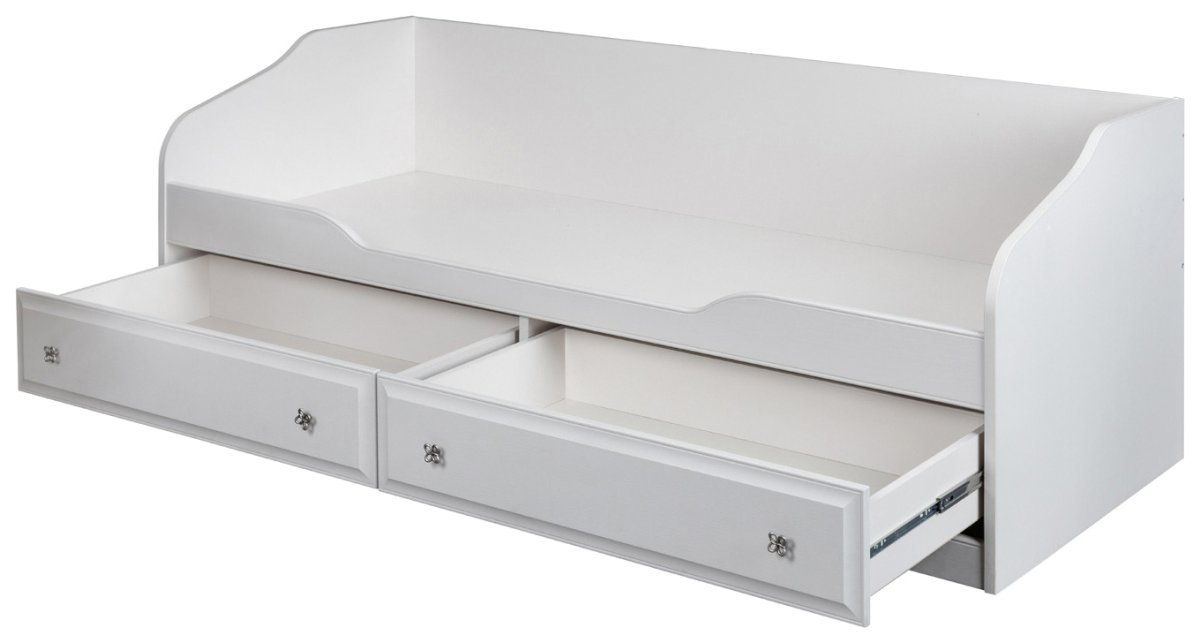 Кровать Сабрина с мягкой спинкой и ящиками 900