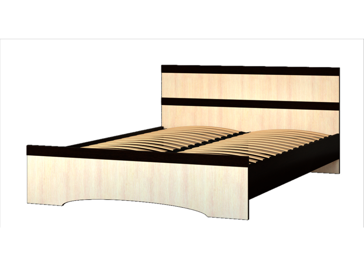 Кровать Сабрина-2 кд-1.11 1,2 венге/молочный