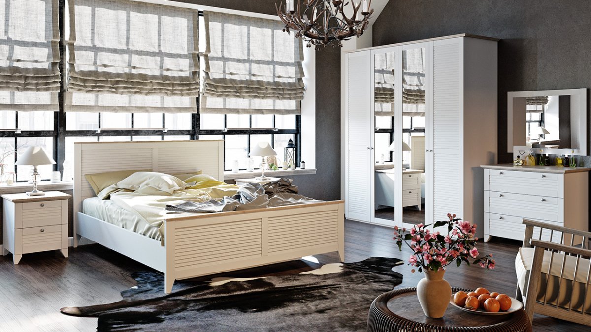 Кровать белая Ривьера ТРИЯ