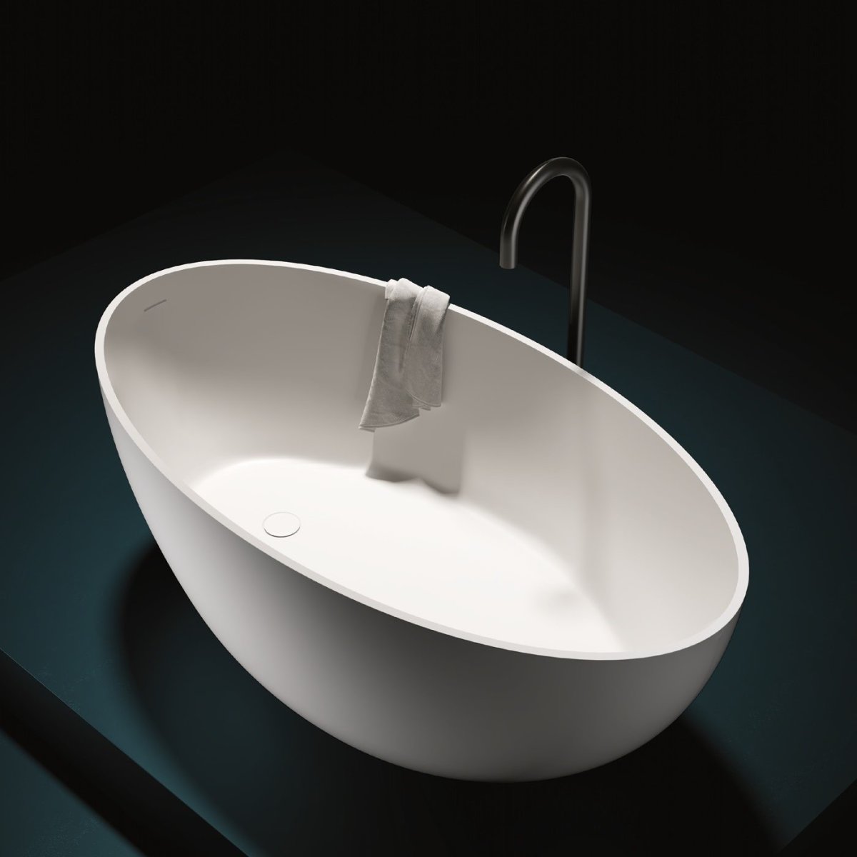 Ванна мрамора пристенная AQUASTONE Бали 160х80 белая глянец