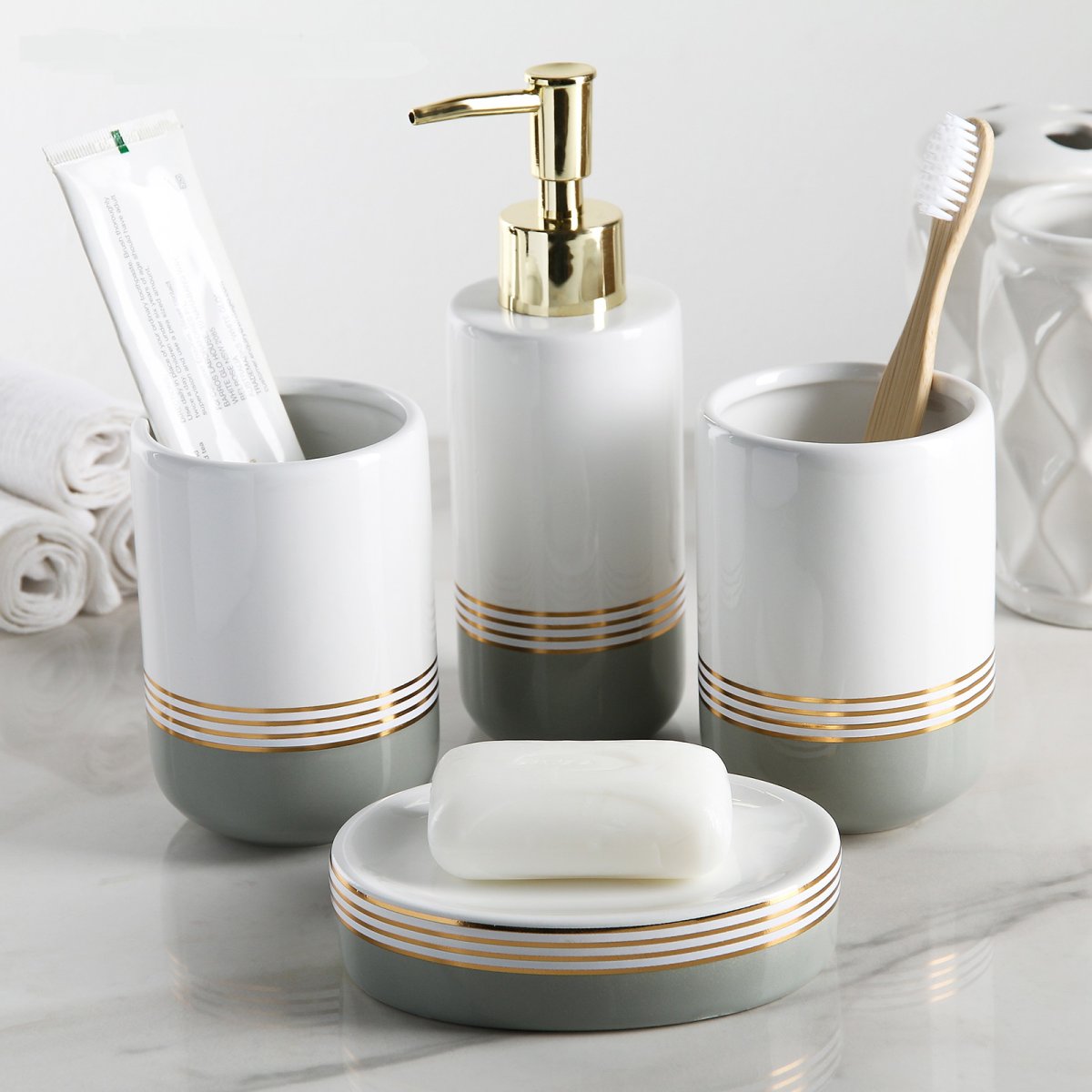 Набор для ванной Бриз 3630148 6 предметов