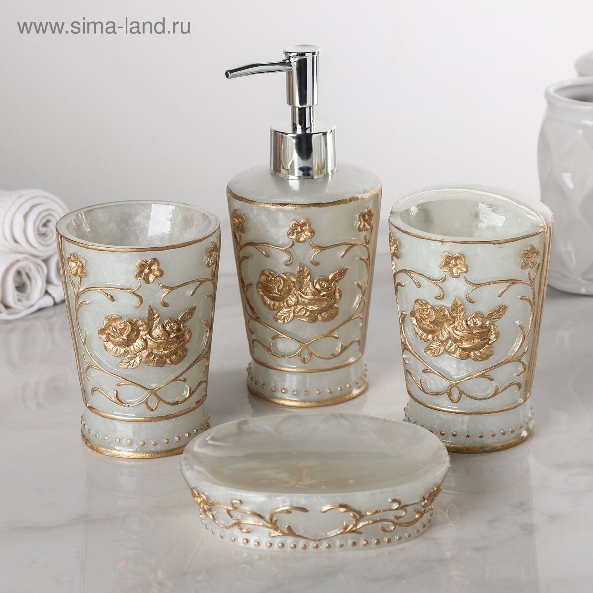 Набор для ванной 4 предмета "Грин лайн"