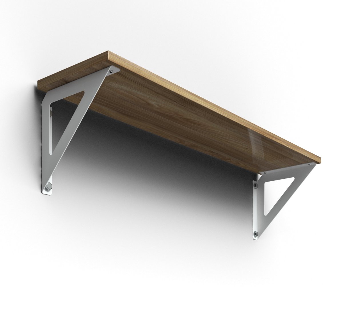 Уголок для полок (консольный кронштейн) белый 300х250мм