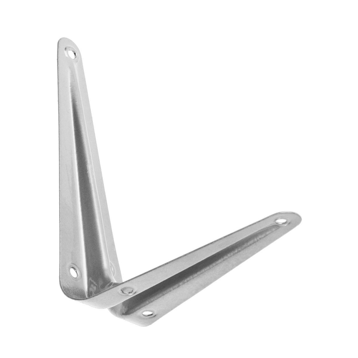 Уголок для полок (консольный кронштейн) 300х250 мм серебро