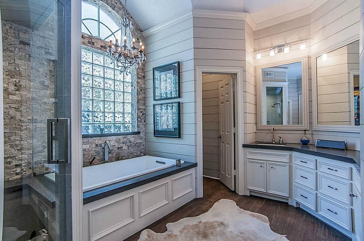 Ванна в стиле фармхаус