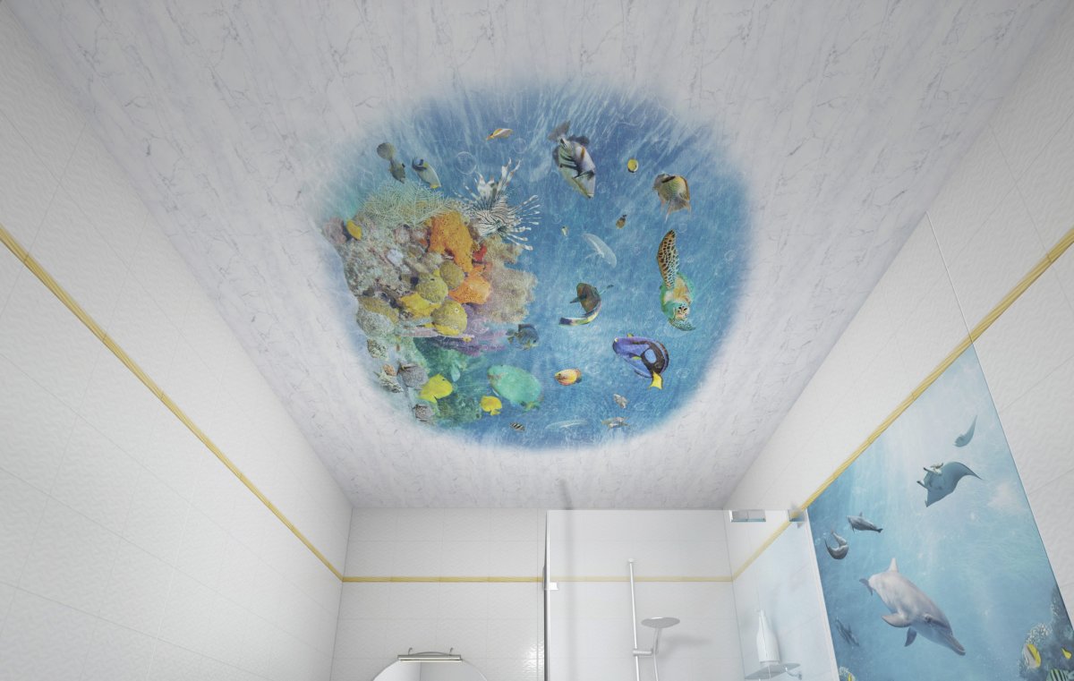 Панели на потолок в ванную