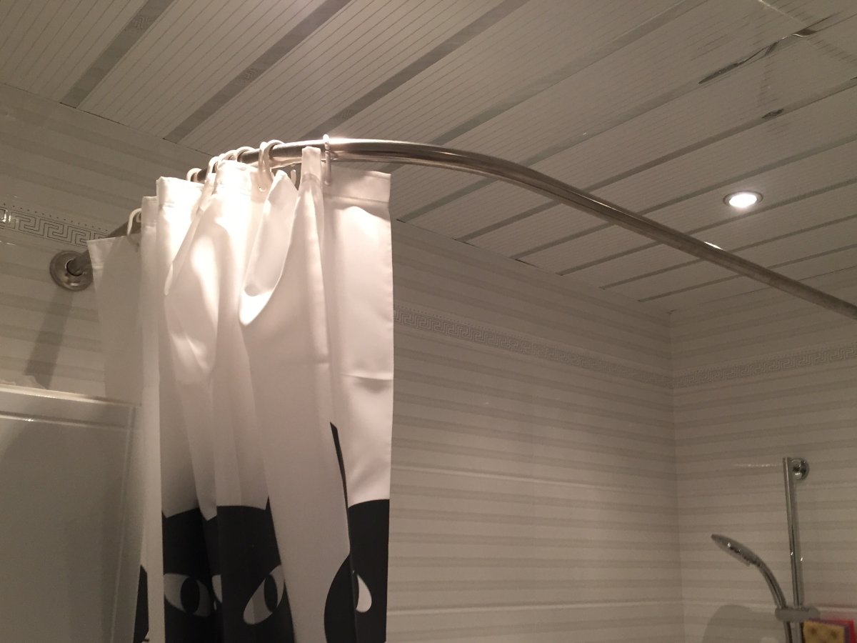 Карниз для ванной г-образный 1600*750 (для ванной Пандора)