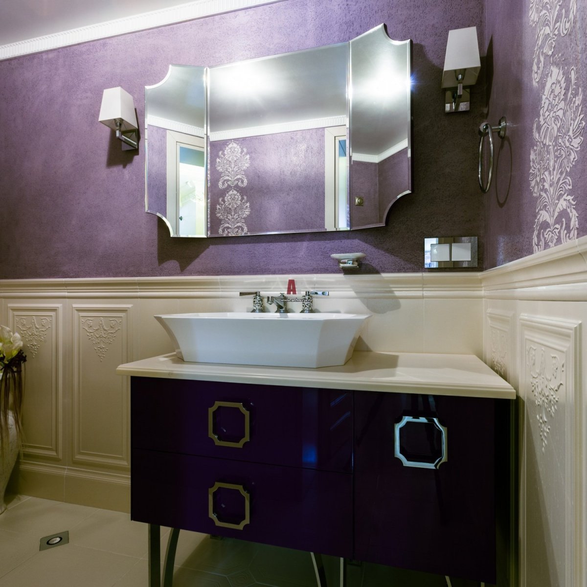 Венецианская штукатурка в ванной