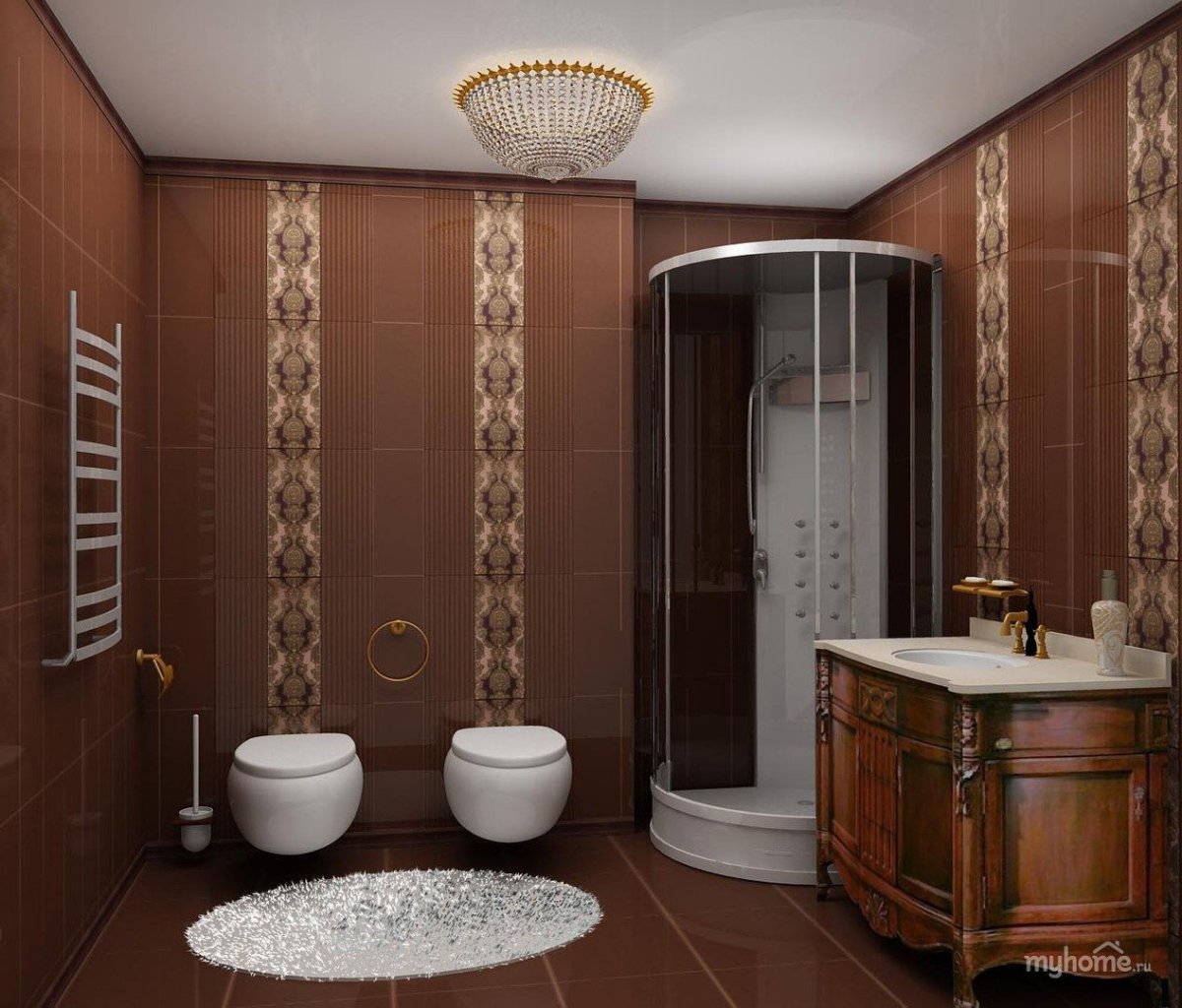 Ванная комната коричневый