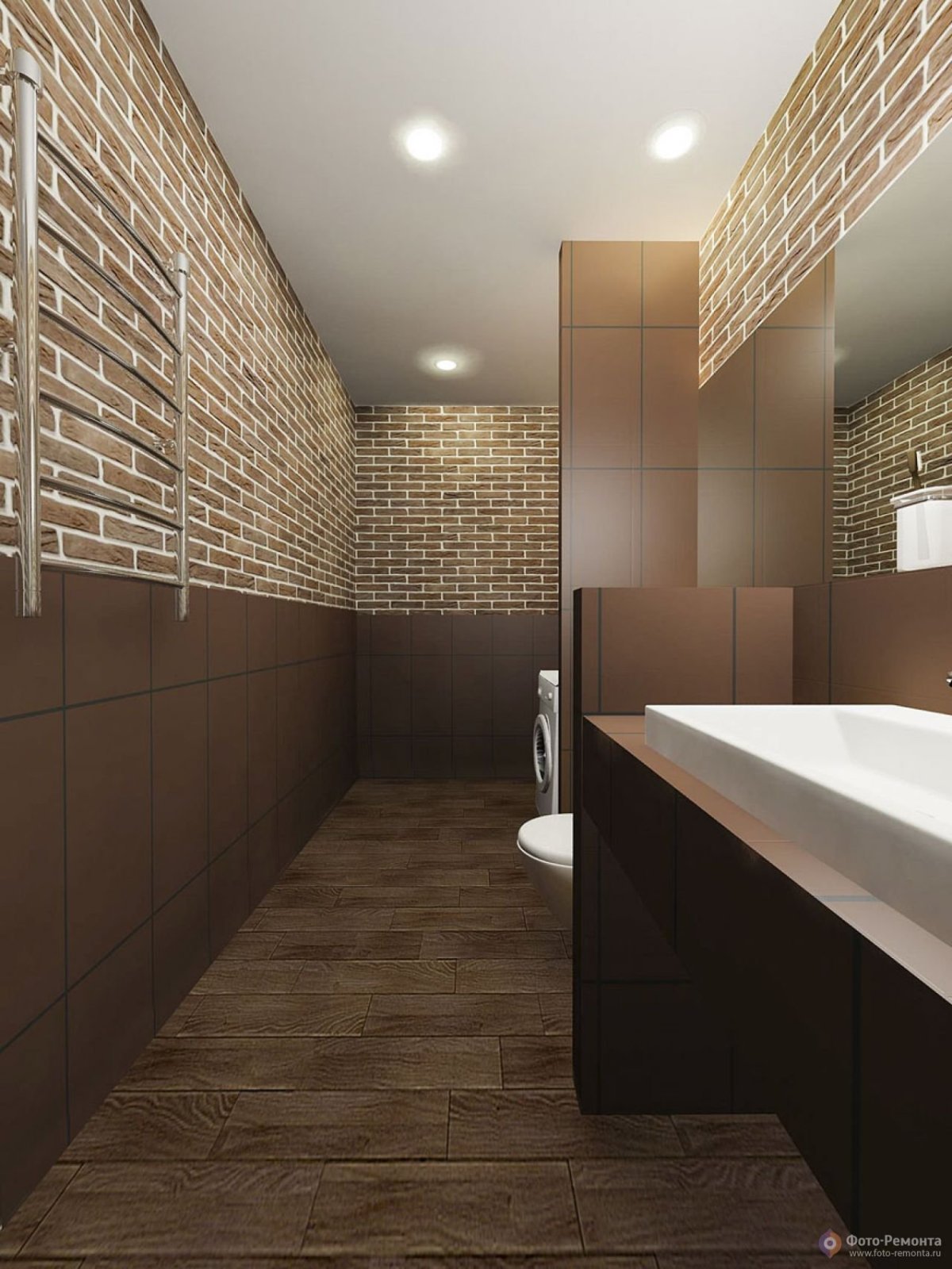 Коричневая ванная