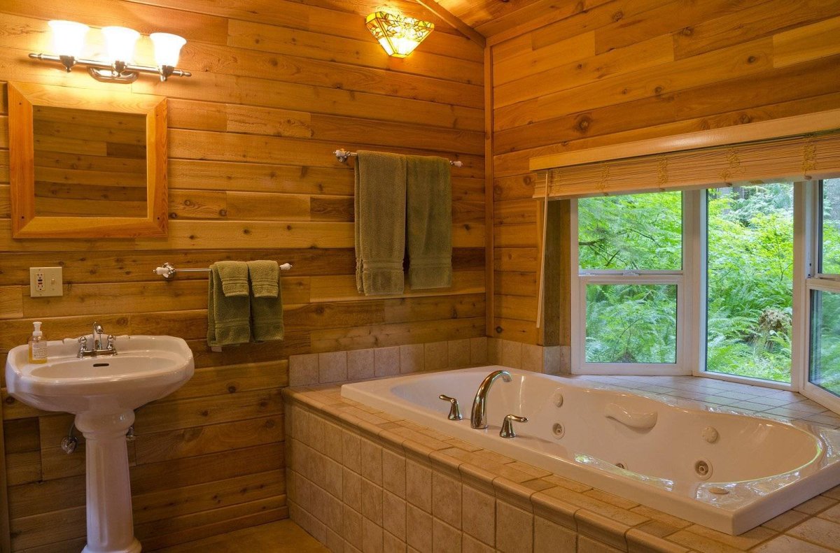 Санузел в деревянном доме