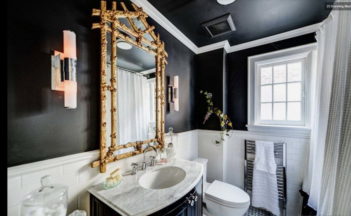 Санузел в ретро стиле